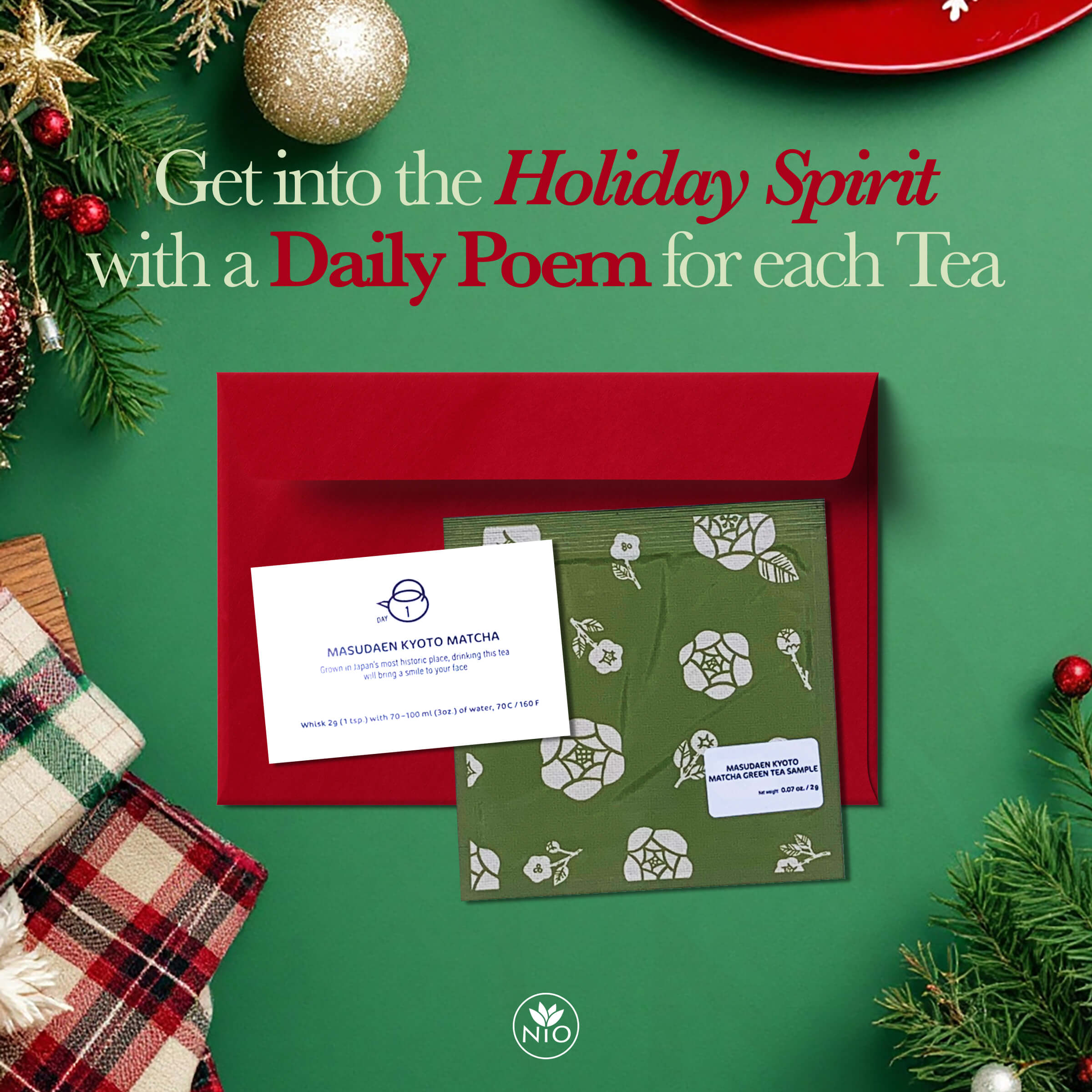 Matcha Tea Advent Calendar 2024 with Whisk, Chawan and Chashaku